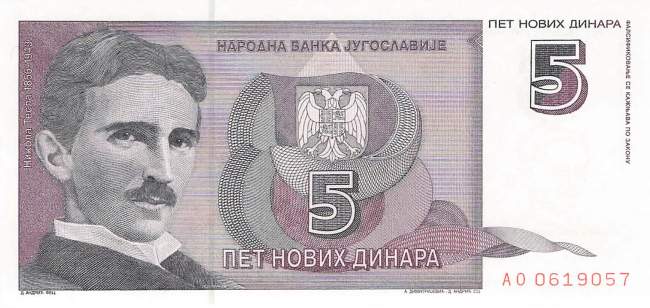 Jugoslawien p148 5 Dinara 1994